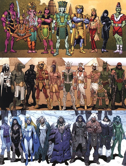 Les différents panthéons dans les comics